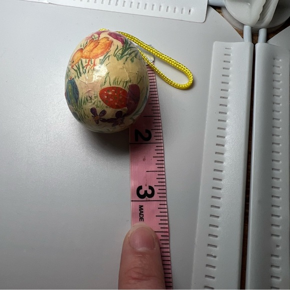 Set Of 14 Vintage Decoupage Easter Eggs Paper Mache Decoration Ornaments Bunny - Picture 6 of 7